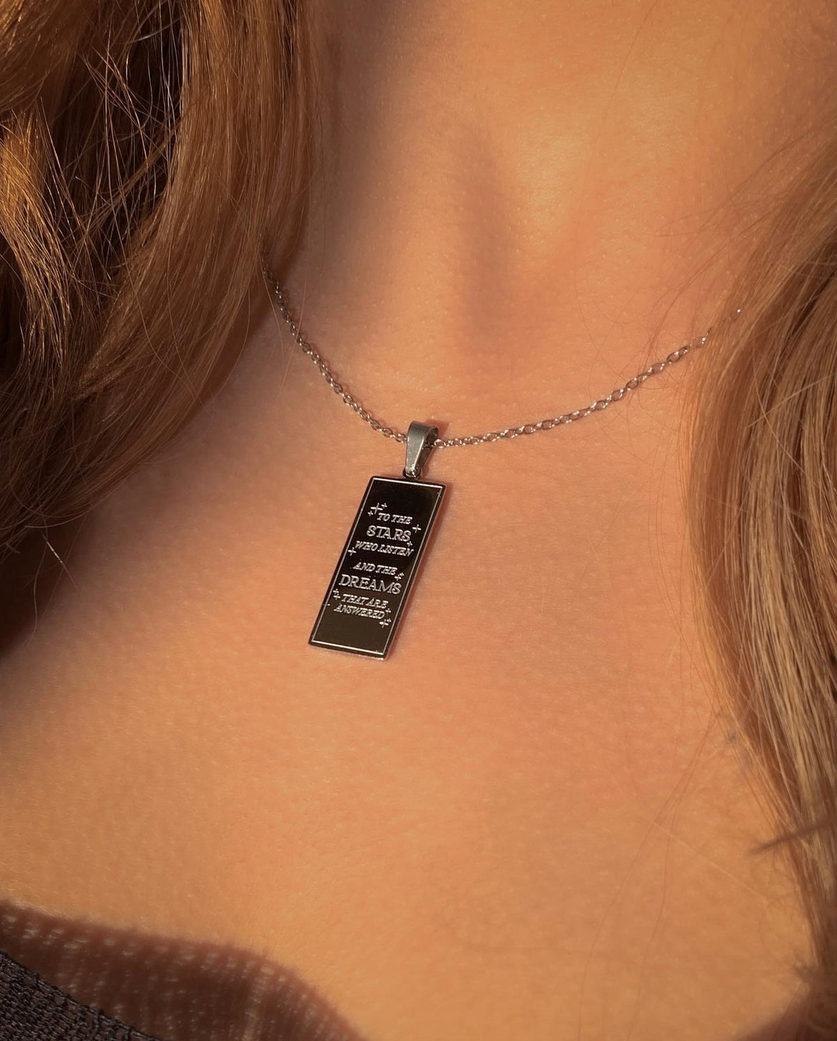 The Star Crossed Lovers Necklace - engraved edition